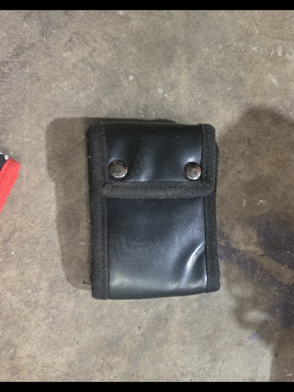 Black Lanyard Wallet With Velcro Passcase & Snap Closure